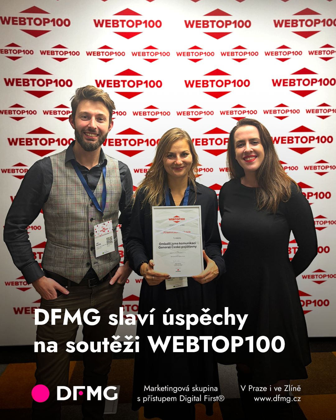 Uspěli jsme na WEBTOP100, největší soutěži digitálních řešení ČR a SR, odkud si vezeme rovnou dvě placky